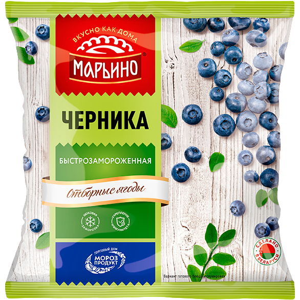 «МАРЬИНО» черника быстрозамороженная